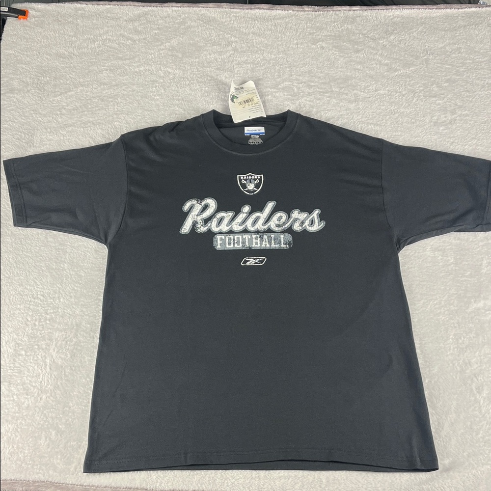 Reebok NFL Las Vegas Raiders‎ Men's Large Black Tee BNWT